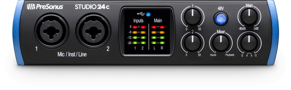 Studio 24c: The portable, affordable, ultra-high-def, USB-C™ compatible audio interface.
