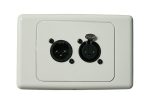 Wall Plate (Clipsal 2000) with 1 Male & 1 Female 3 Pin XLR