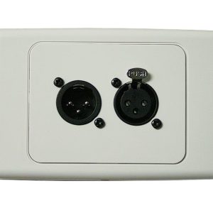 Wall Plate (Clipsal 2000) with 1 Male & 1 Female 3 Pin XLR