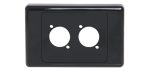 Black Wallplate For Dual D Series Connectors - front view