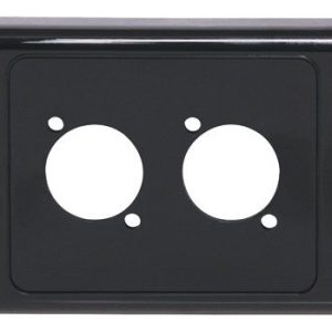 Black Wallplate For Dual D Series Connectors - front view