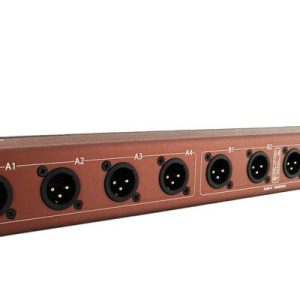 CRMMMX-12 channel male XLR's rackmounted with input and  thru etherCON connectors