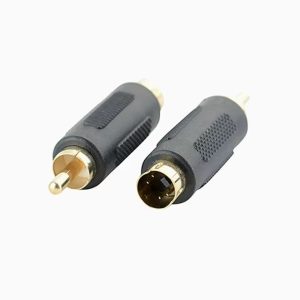 RCA Male Composite to 4 pin S-Video svideo male Adapter