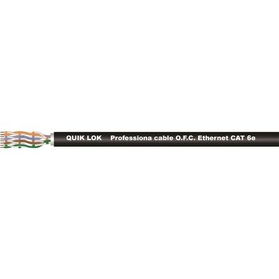 Ethernet CAT6 Digital Shielded Cable (0.57mm diameter) - Black Per Meter - front view