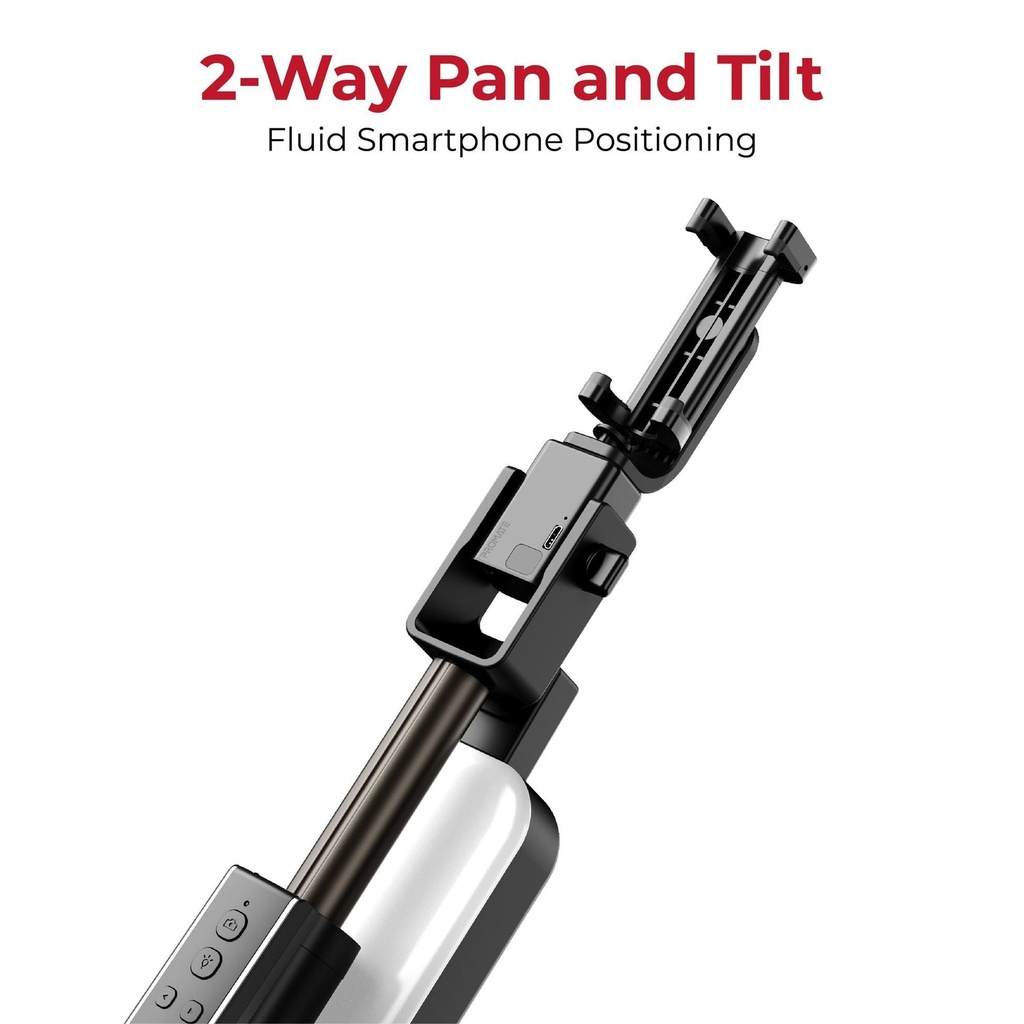 Smart Selfie Monopod Stand With LED Light. Includes Bluetooth