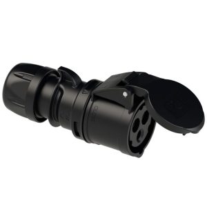 16A CEE Form Cable Socket  3P IP44 Shark Midnight Black