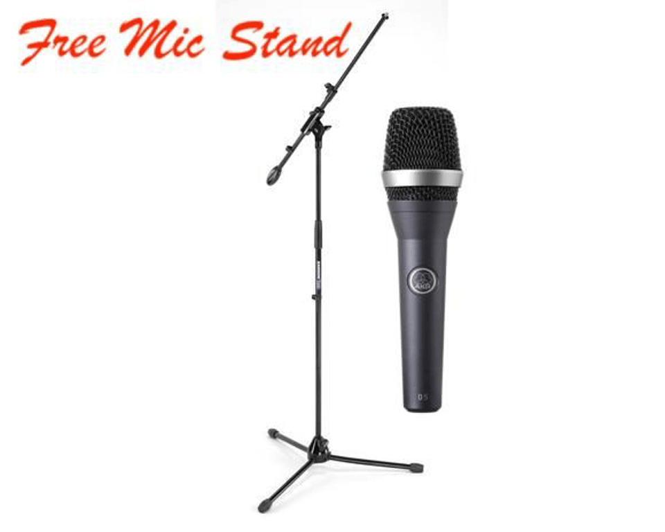 Free Mic Stand With AKG D5 Super cardioid Dynamic Vocal Microphone