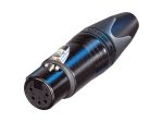 Neutrik NC5FXX 5-Pin Female XLR Connector Black/Silver - front view