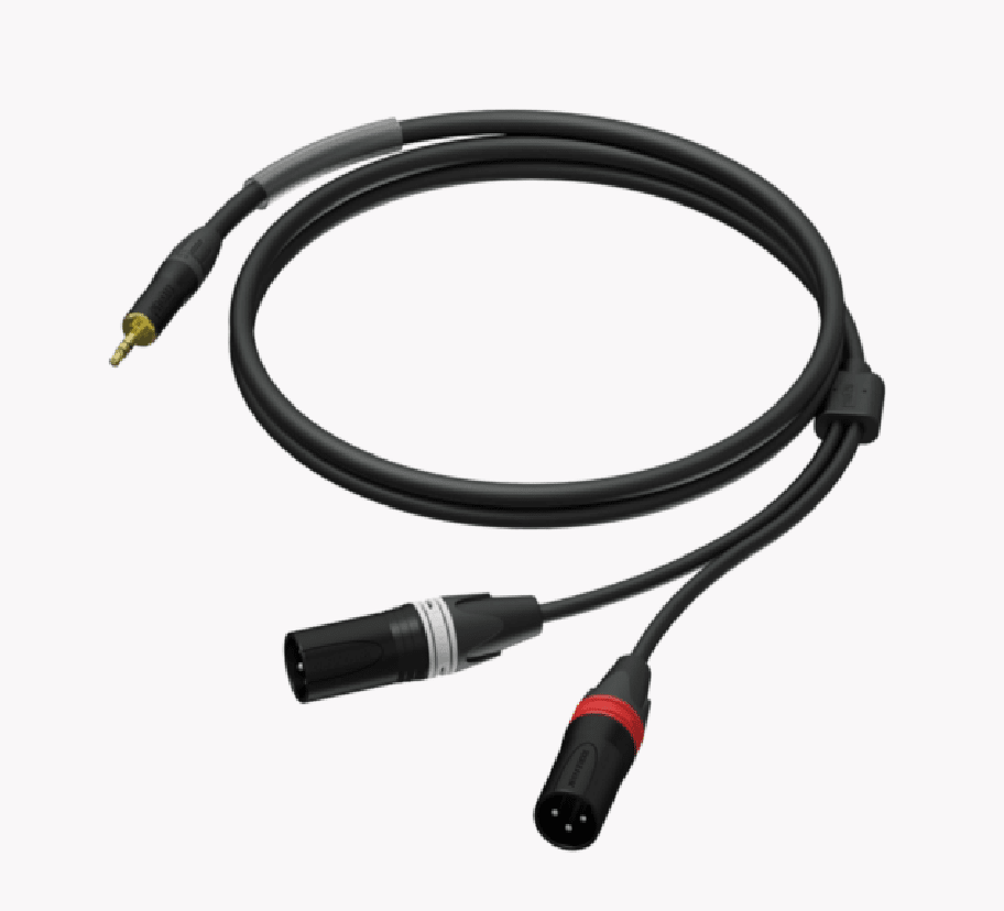 3.5 mm male stereo - 2 x XLR male - UltraFlex™ - front view