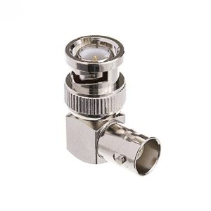 BNC Adapter BNC Male to Female Right Angle Brass 90 Elbow