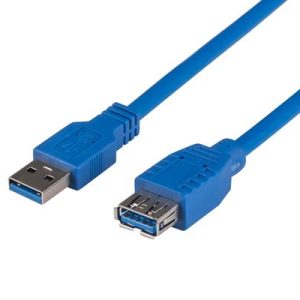 1m USB 3.0 USB-A Male to Female Extension Cable. Colour Blue