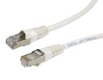 DYNAMIX 50m Cat6A White SFTP 10G Patch Lead. (Cat6 Augmented) 500MHz