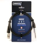 Microphone cable, 5m, REAN XLRF to 6.35mm TRS - front view