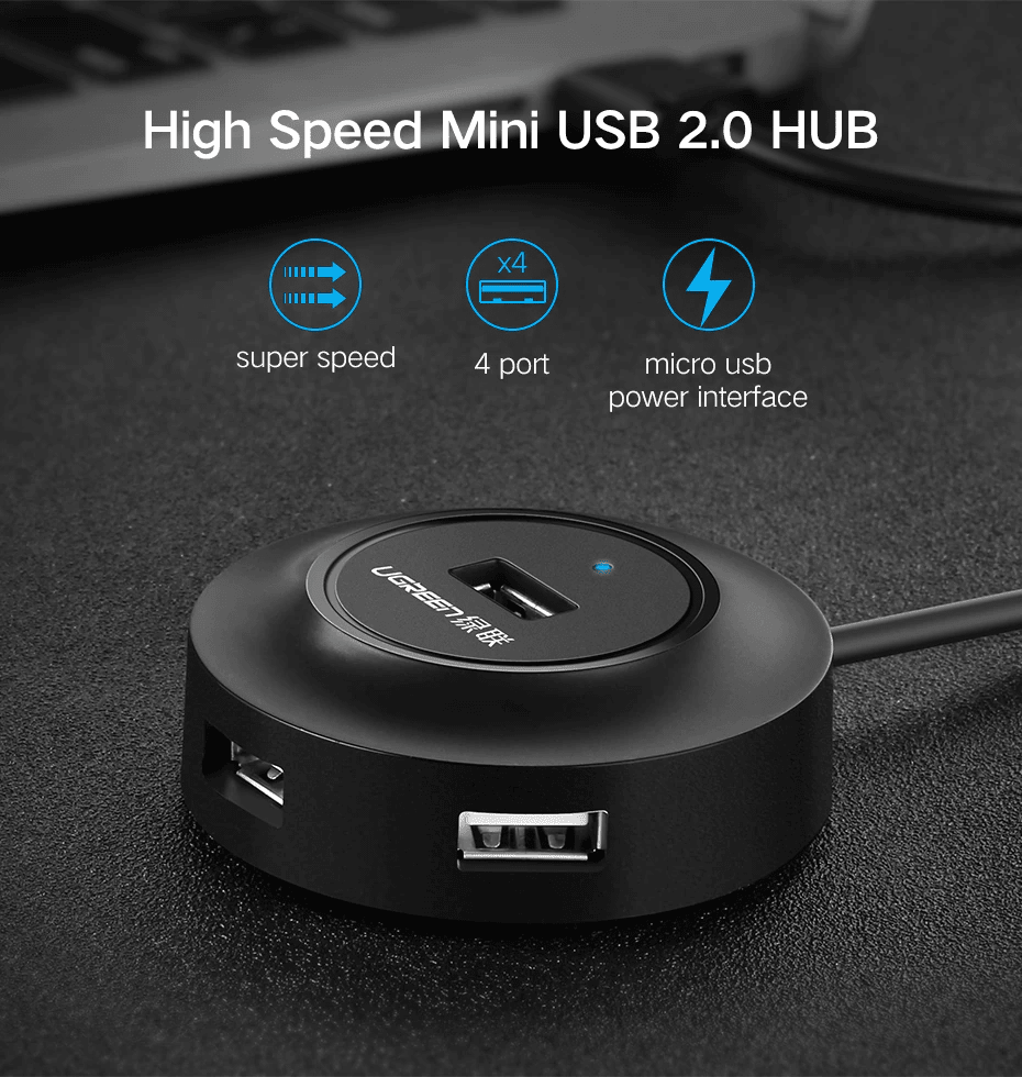 USB HUB 4 Port USB 2.0 3.0 Splitter Switch