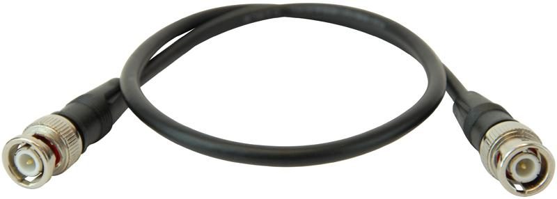 BNC Male to BNC Male RG58 Coaxial Lead, 0.5m 50 Ohm - front view