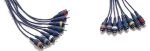 Maximum 8 way, RCA to RCA cable loom, 6 metre