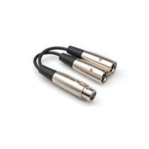 Y Cable XLR3F to Dual XLR3M