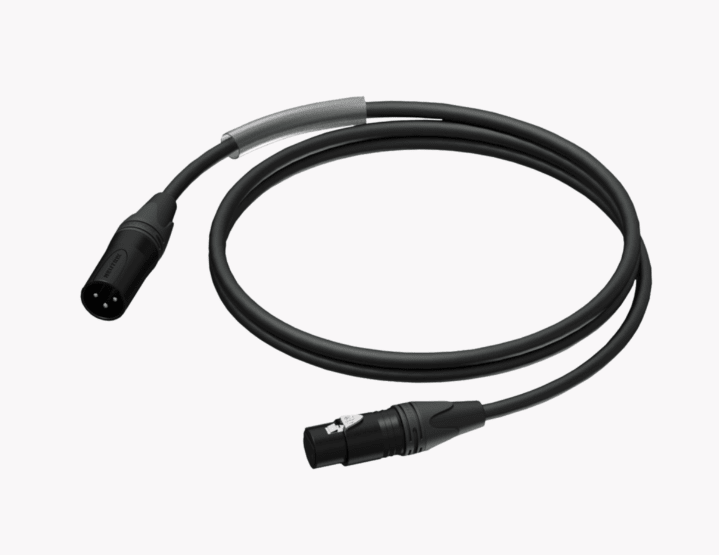 10m XLR male - XLR female - HighFlex Mic Cable - front view