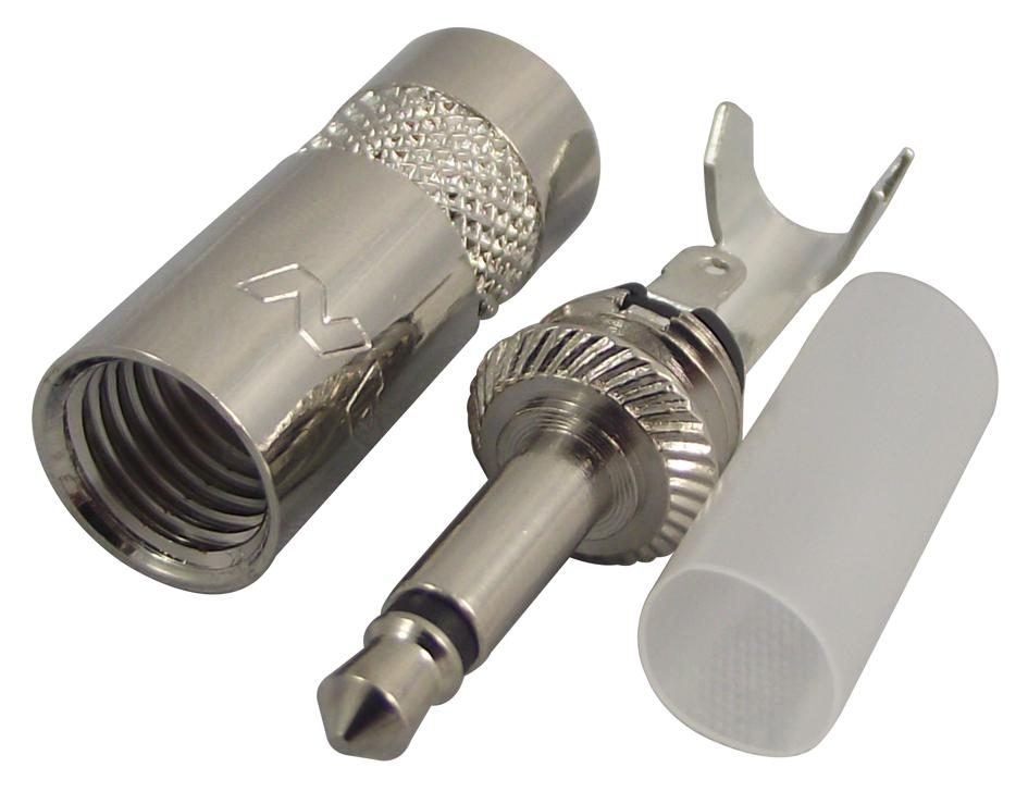 Neutrik TS 3.5mm Plug Cable Mount - Nickel Plated Contacts