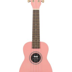 Soprano Ukulele Featuring Wooden Body, Board and Bridge - Includes Bag, Strings and Machine Heads Flamingo