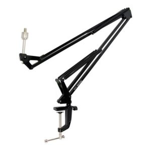 Microphone stand with boom scissor arm for desktop studio