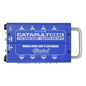 Radial CATAPULT RX4L - 4ch receiver, balanced outs, line-level transformers, uses shielded cat-5