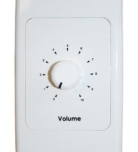 75 watt Clipsal (Series 2000) wall plate 100v volume attenuator with relay bypass