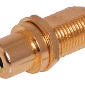 Yellow RCA To F Type Gold Chassis Mount Connector