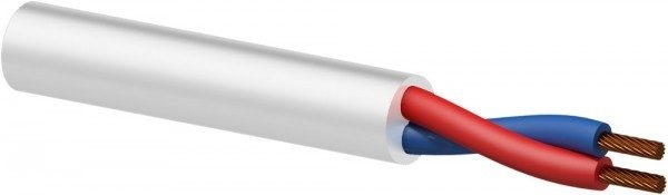 White Loudspeaker cable - 2 x 1.5 mm² - 16 AWG - 100m