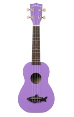 Makala Soprano Shark Ukulele - Sea Urchin Purple - front view