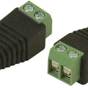 DC Power Connector, 2.1x5.5mm  Plug, Cable Mount, Screw