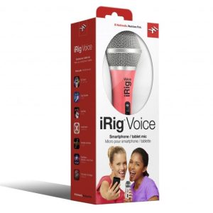 Pink iRig Voice Handheld microphones for smartphone and tablet