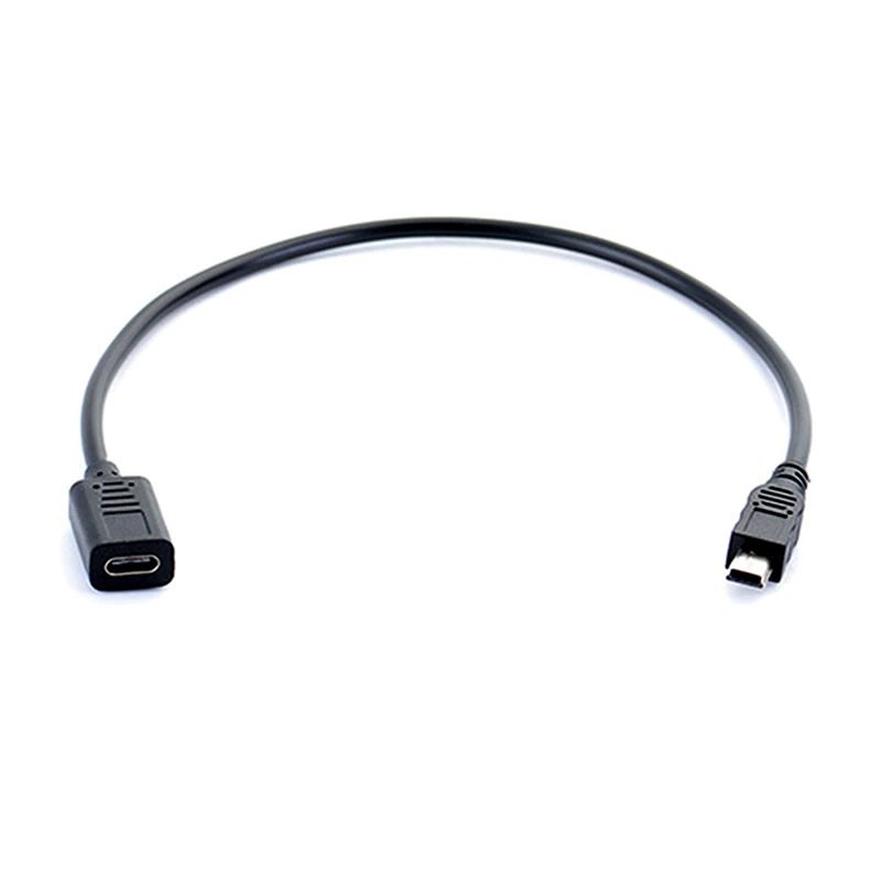 30cm Cable Mini USB to Type-C Female USB Adapter - front view
