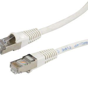 DYNAMIX 35m Cat6A White SFTP 10G Patch Lead. (Cat6 Augmented) 500MHz