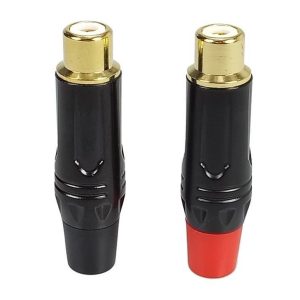 RCA Socket Connector Gold Plating Audio Adapter - 1 Pair