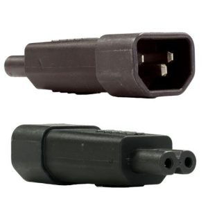IEC Male C14 to C7 N8 Female Adapter