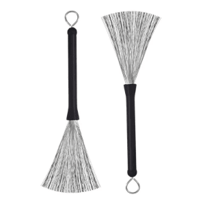 Retractable Steel Bristle Jazz Drum Brushes