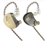 KZ AS12 In Ear Monitor Black with Mic - front view