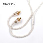 KZ IEM Silver plated Lightning Upgrade Earphone Cable for IPhone - MMCX Pin - front view