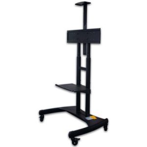 Steel mobile TV cart. Black