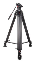 1.8M Professional Heavy Duty Stable Video Tripod + Fluid Pan Head + Carry Bag - front view