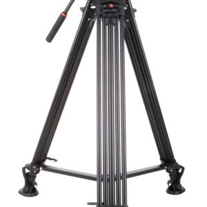 1.8M Professional Heavy Duty Stable Video Tripod + Fluid Pan Head + Carry Bag - front view