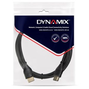 DYNAMIX 1m HDMI 10Gbs Slimline High-Speed Cable With Ethernet.