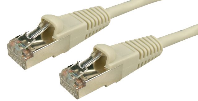 Network Patch Cable, 1m, Beige, RJ45, STP