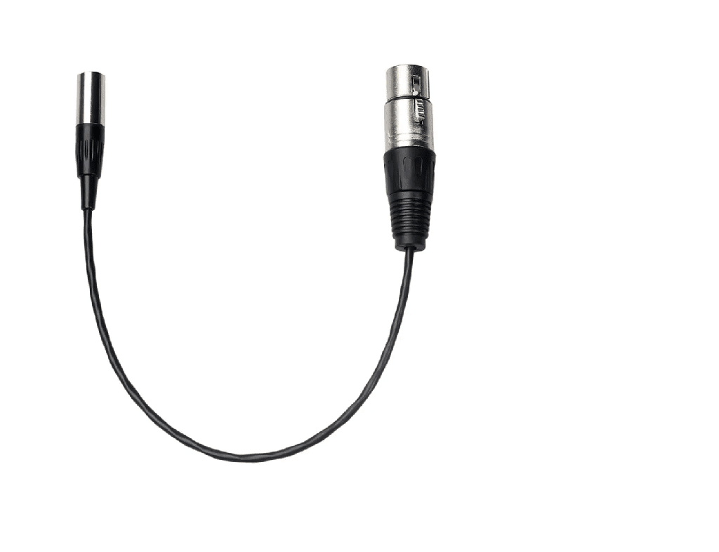 Mini XLR 3pin Male to XLR Female 3pin Audio Cable - front view