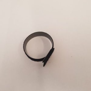 Single Hook and Loop Cable Tie 150mm Long - Black