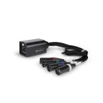 PAOCLXLRM Audio over Cat Loom from etherCON to 4 x XLR male - front view