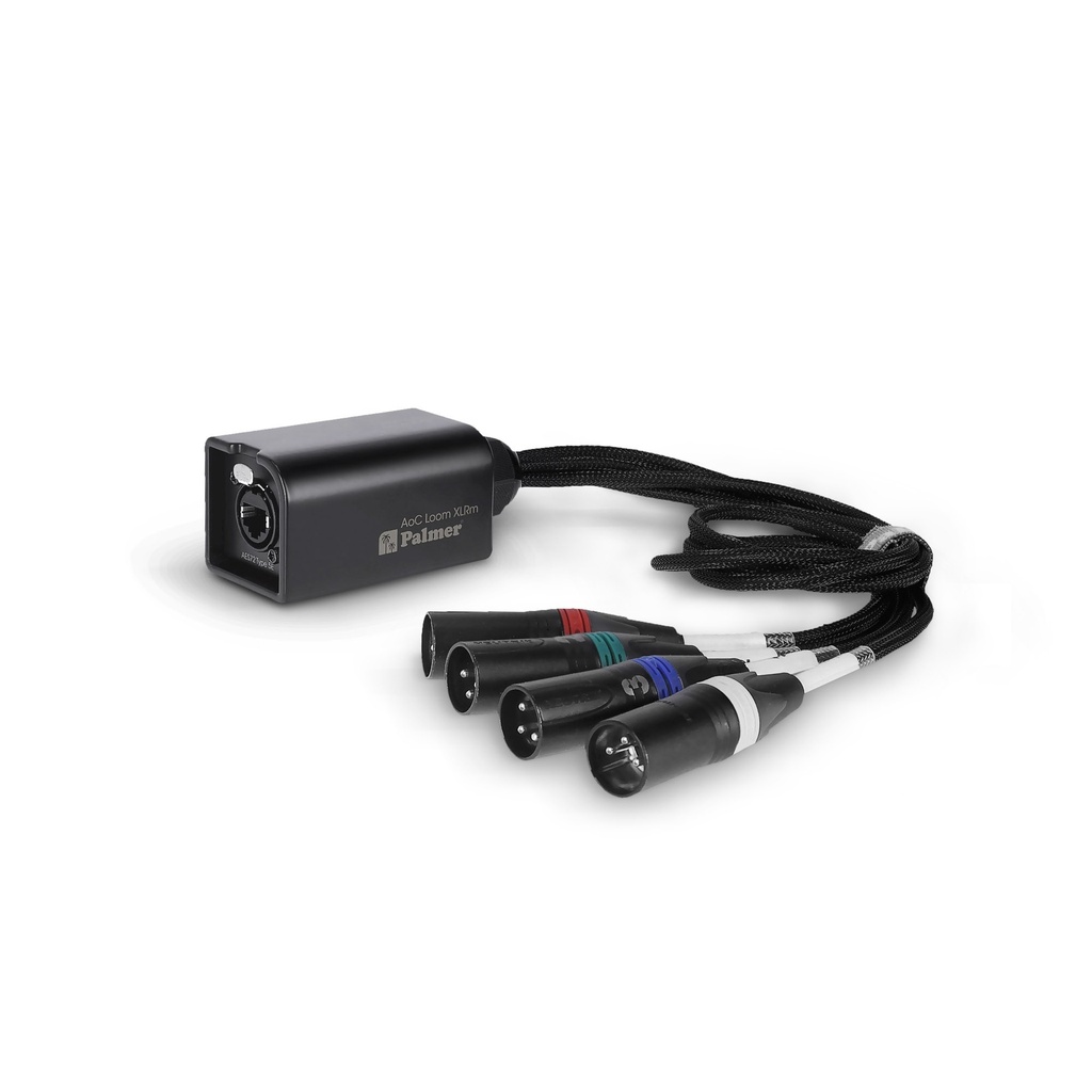 PAOCLXLRM Audio over Cat Loom from etherCON to 4 x XLR male - front view
