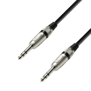 Adam Hall - K3BVV0300 - Audio Cable 6.3 mm Jack stereo to 6.3 mm Jack stereo - 3.00 m