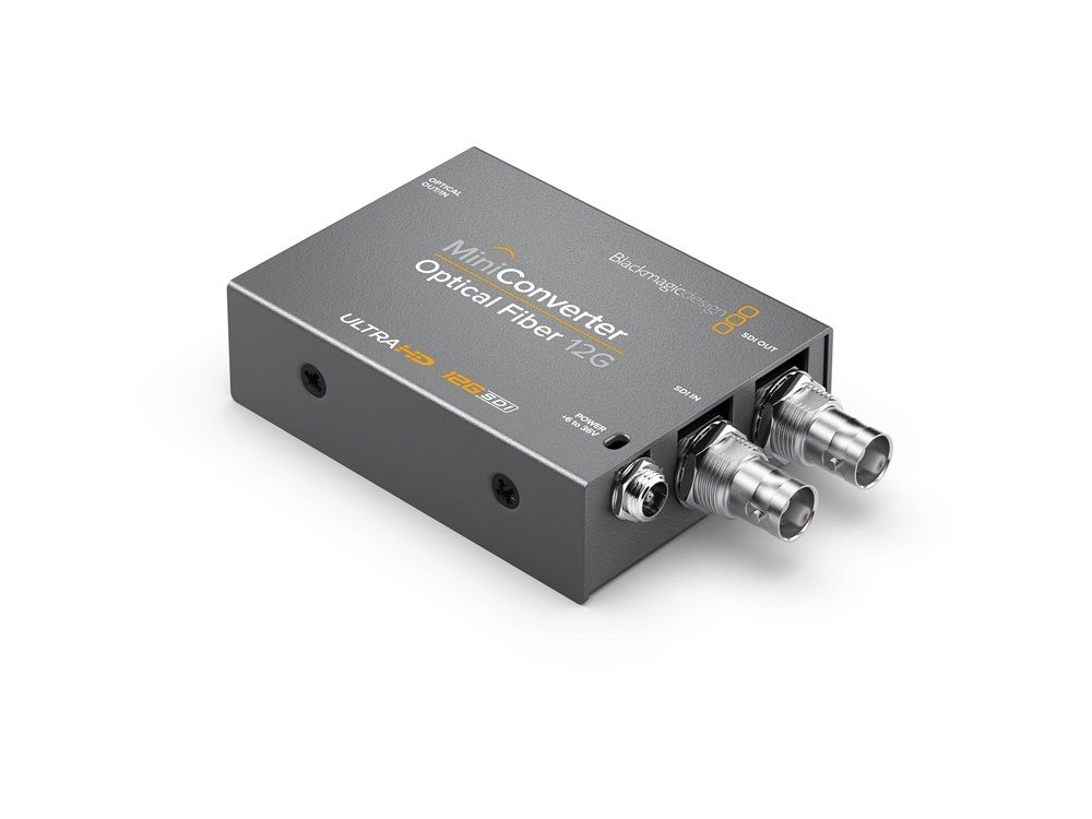 Blackmagic Mini Converter Optical Fiber 12G SDI - front view